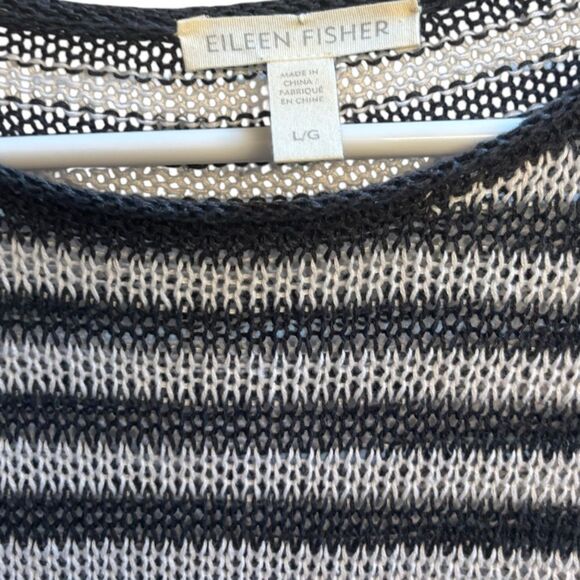 Eileen Fisher Organic Linen Sweater Tunic Size L Loose Knit Lightweight Spring - Picture 4 of 6